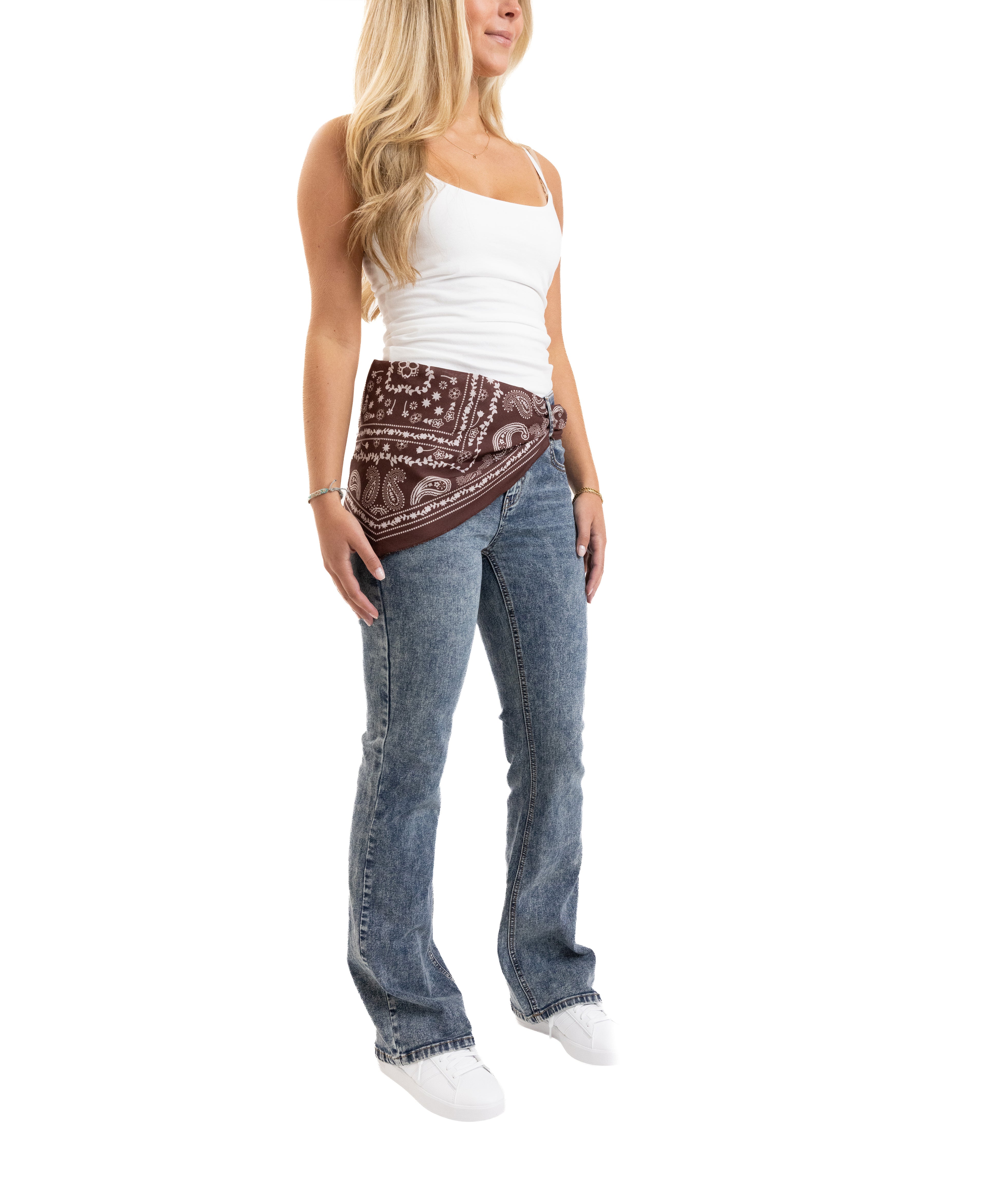 MIDRISE BOOT W/ DOUBLE BUTTON WAIST