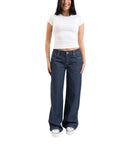 Em + Cass Wide Leg Jean with Pinstripe