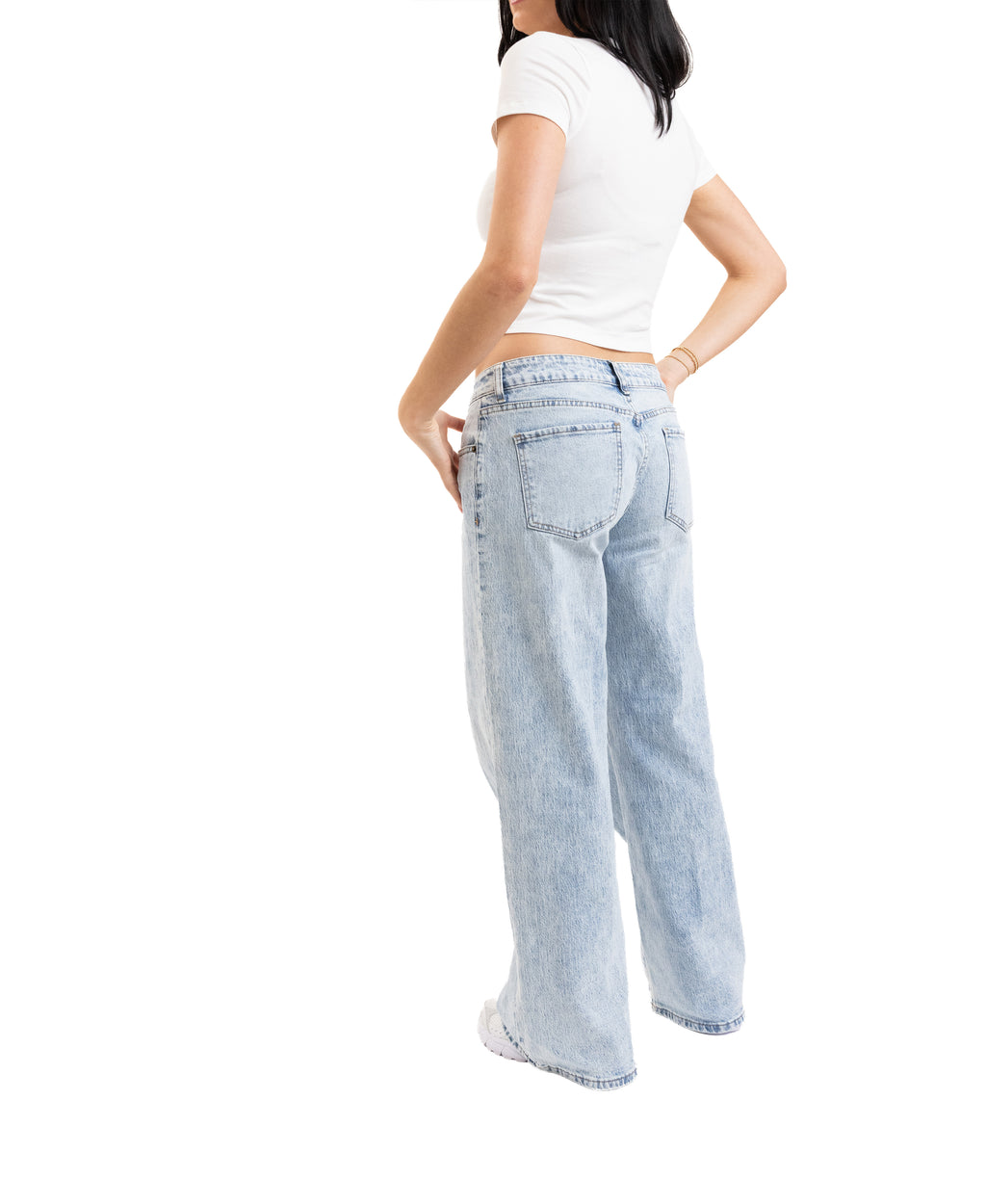 Em + Cass Low Rise Ultra Wide Leg Jean - Light Acid Wash