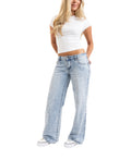 Em + Cass Low Rise Ultra Wide Leg Jean - Light Acid Wash